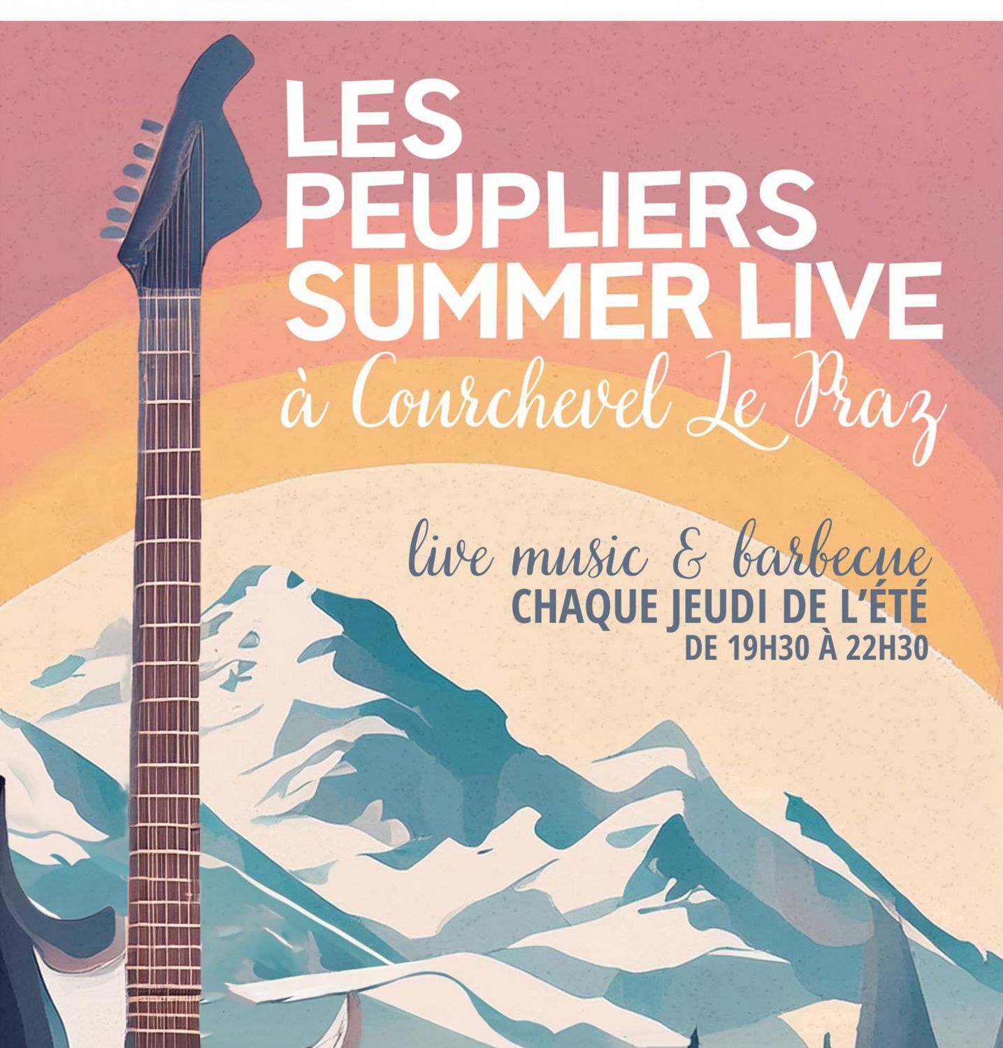 Evenement Les Peupliers summer Live affiche Hotel les Peupliers